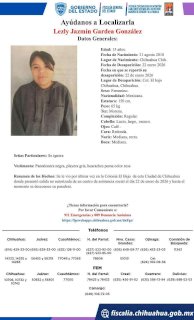 Buscan a menor desaparecida en la colonia El Bajo