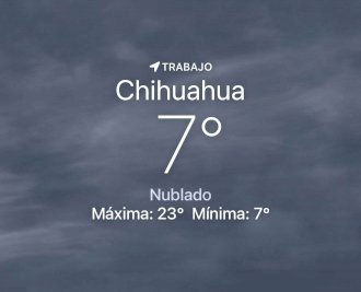 Se espera día nuboso con temperatura de 7 grados centígrados 