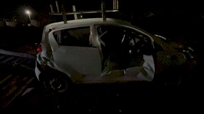 Intenta ganarle el paso al tren y es arrastrado varios metros