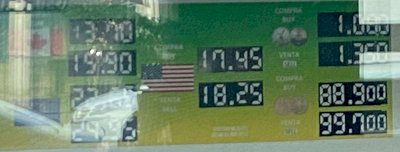 Baja el dólar a $18.25 en casa de cambio Camnosa
