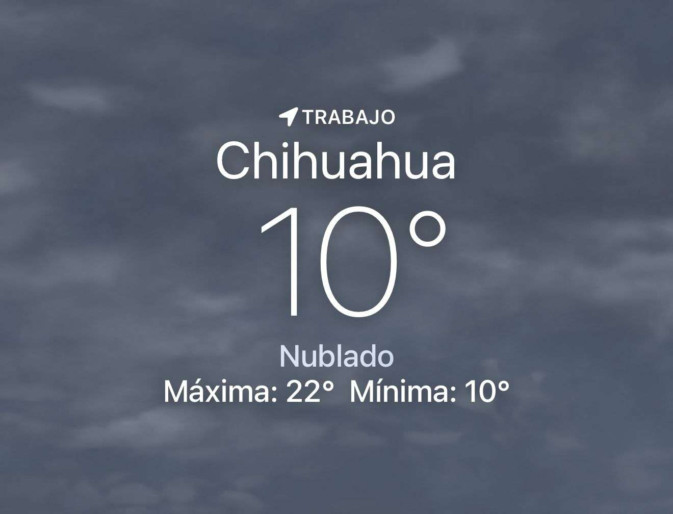 Se espera nuboso con temperatura de 10 grados centígrados 