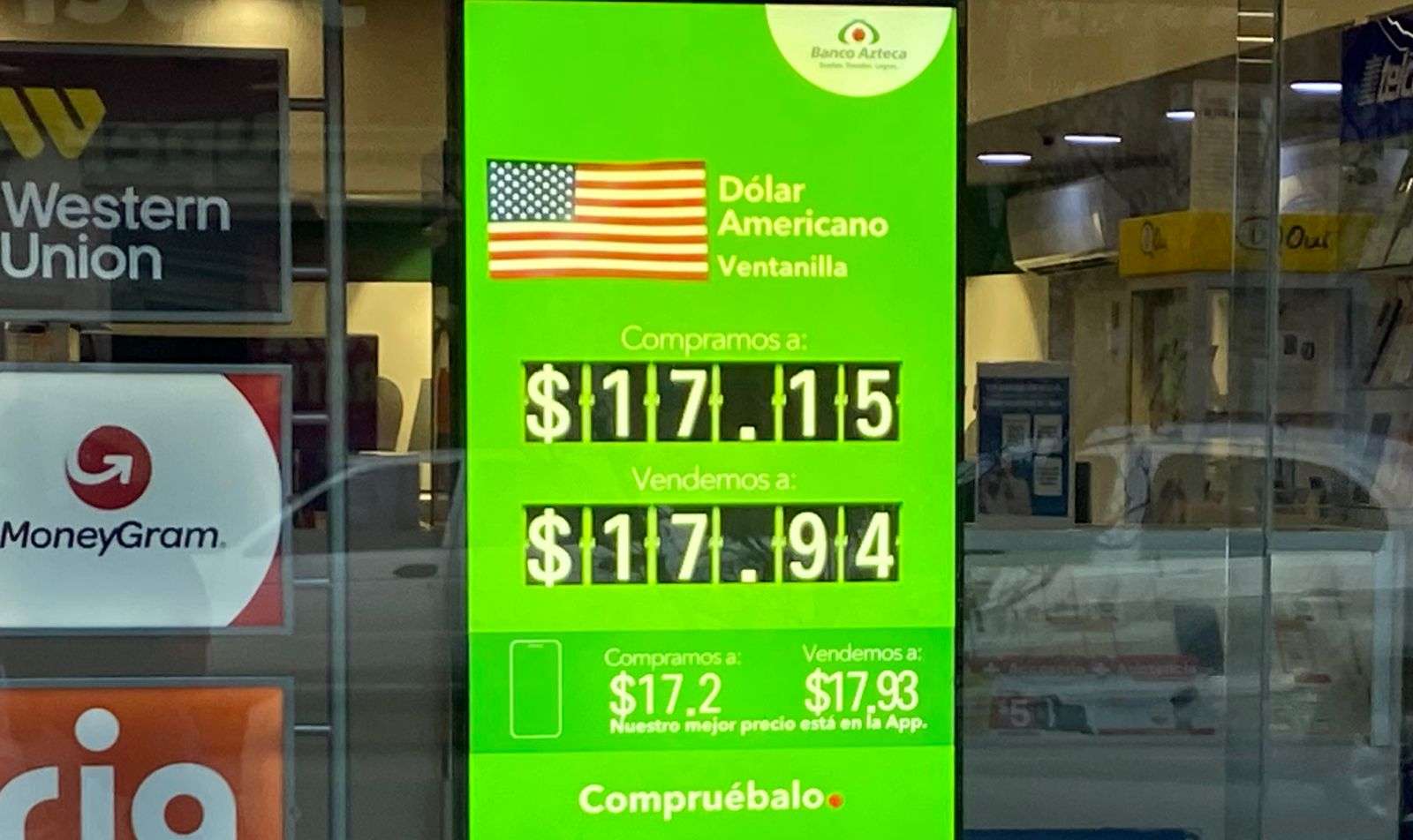 Sube el dólar a $18.40 en casa de cambio Camnosa