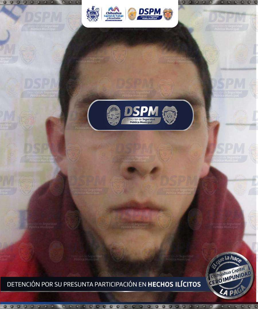 Aseguran municipales a joven con aparente cristal