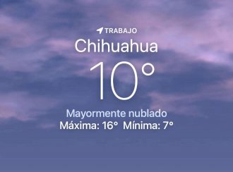 Amanece nuboso con temperatura de 10 grados centígrados 