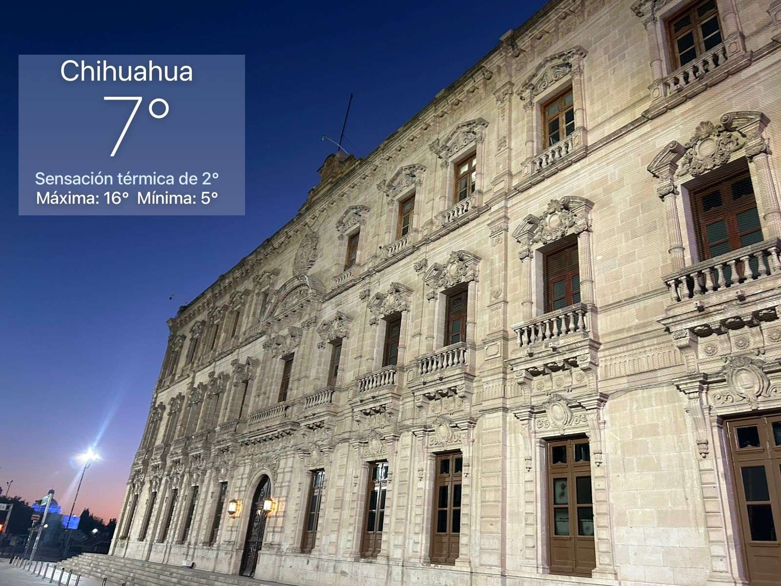 Prolonga frío su presencia en Chihuahua capital; amanece a 7 °C
