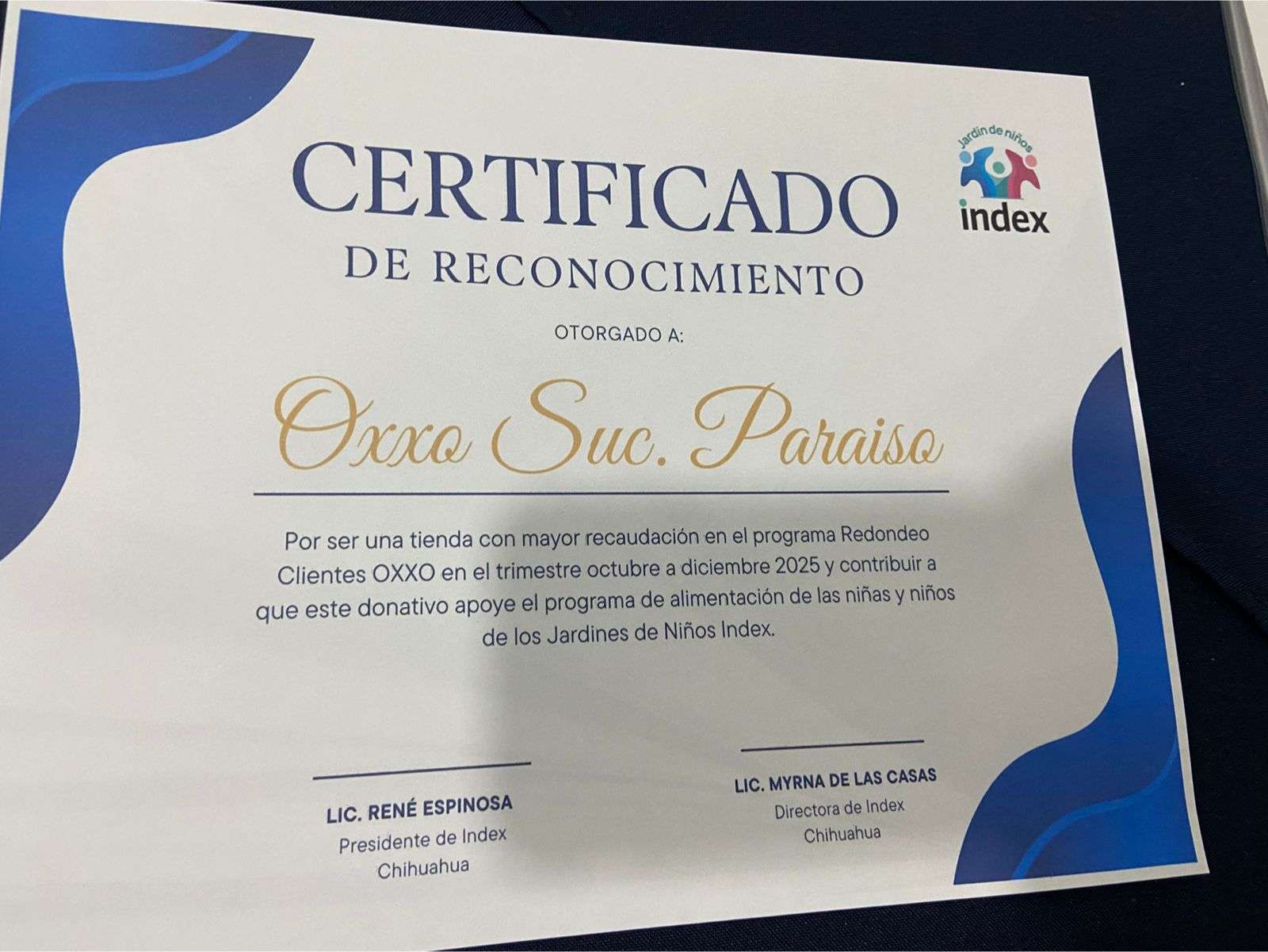 Entrega Index más de $421 mil a jardines de niños por redondeo Oxxo
