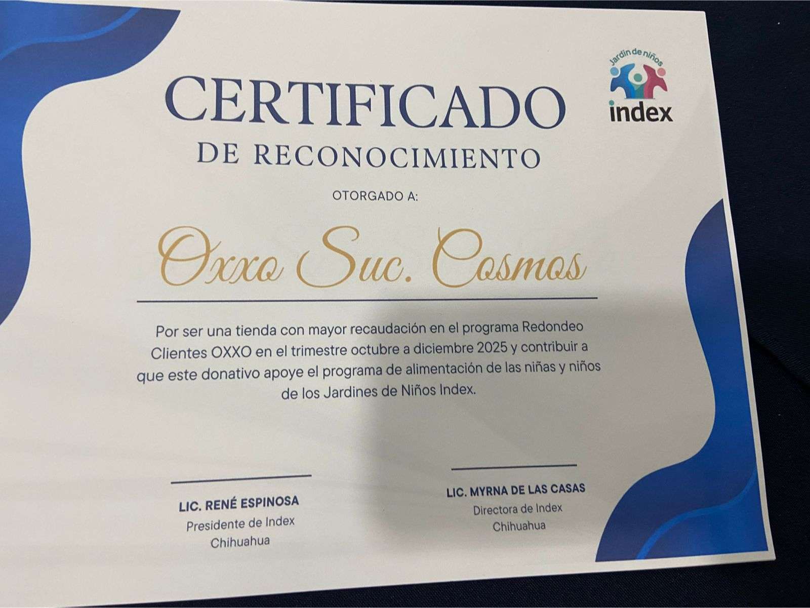 Entrega Index más de $421 mil a jardines de niños por redondeo Oxxo