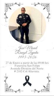 Velarán a agente vial en Funeraria San Felipe 