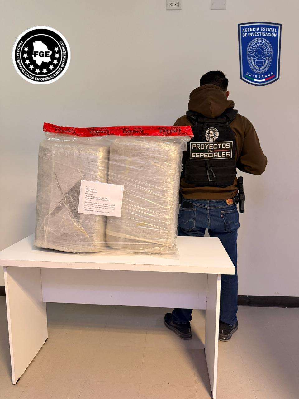 Aseguran 19 kilos de marihuana en Rancho La Flor