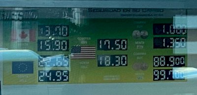 Sigue el dólar a $18.30 en casa de cambio Camnosa
