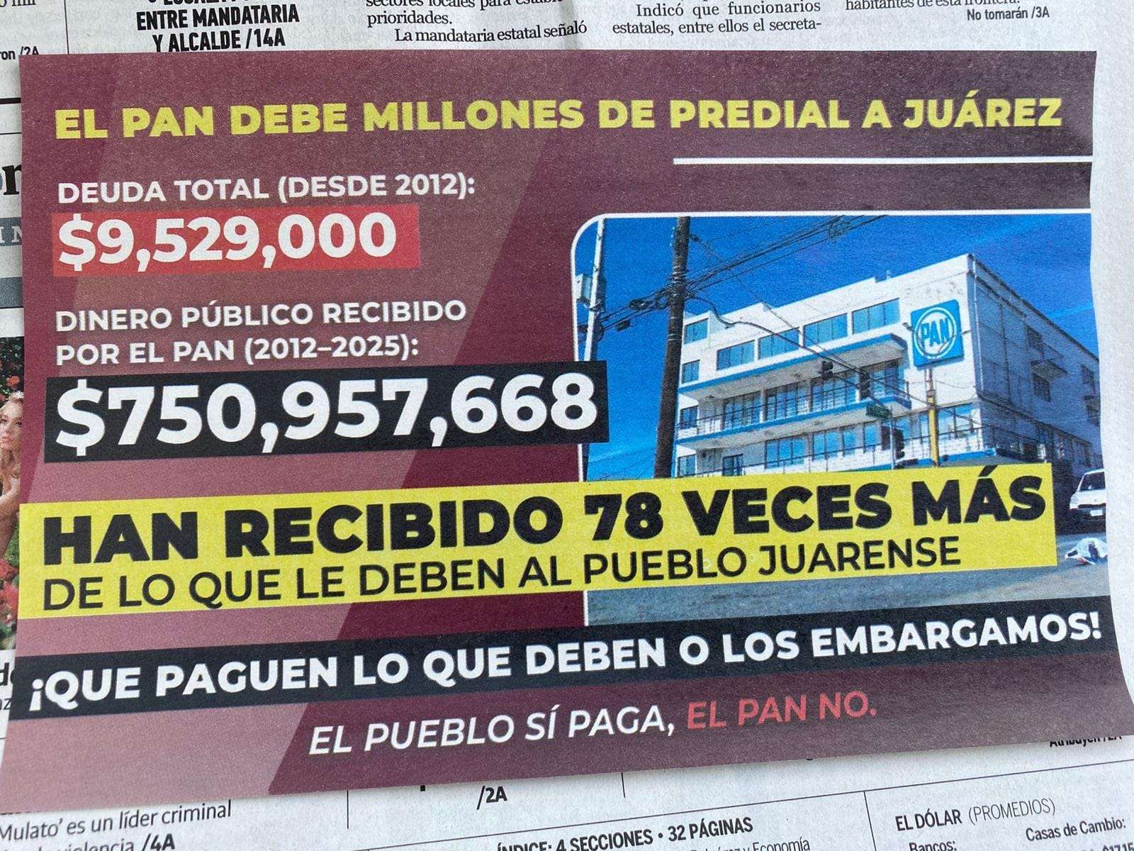 Reparte Municipio volantes con mensajes contra el PAN