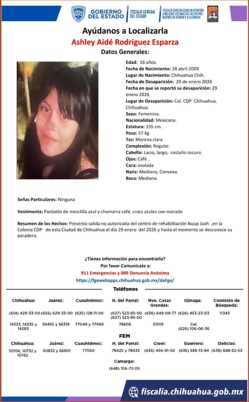 Desaparece jovencita de centro de rehabilitación en la CDP