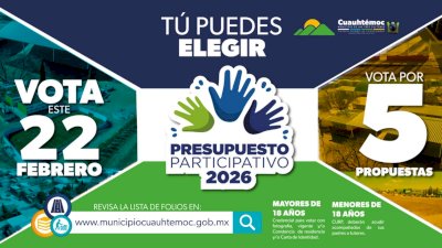 Invitan a votar en el Presupuesto Participativo en Cuauhtémoc