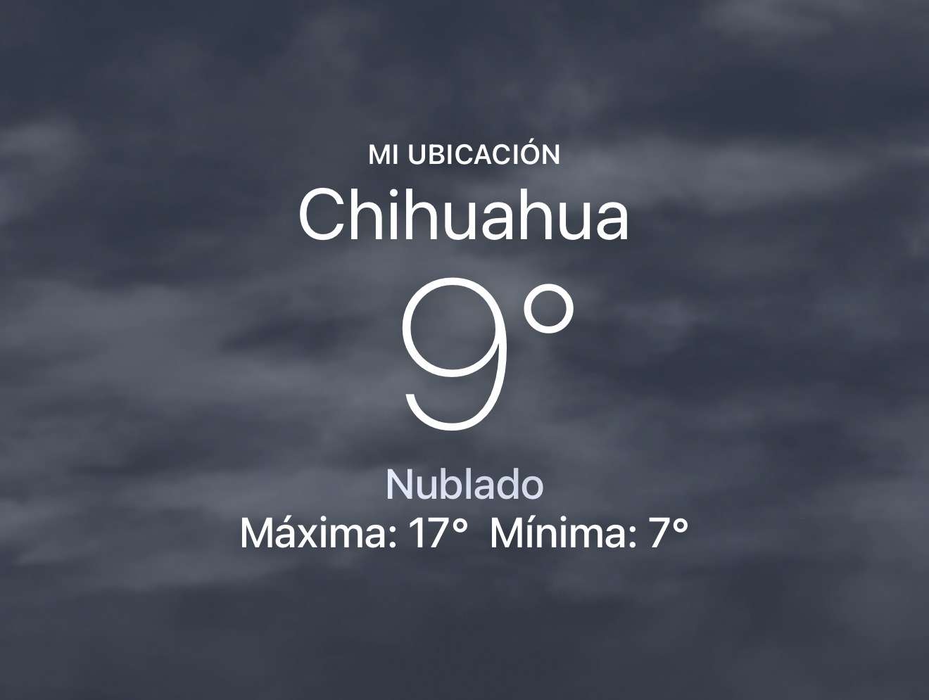 Se espera día nuboso con temperatura de 17 grados centígrados 