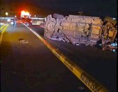 Choque volcadura en rúa Parral a Matamoros deja 1 muerto y 2 lesionados 