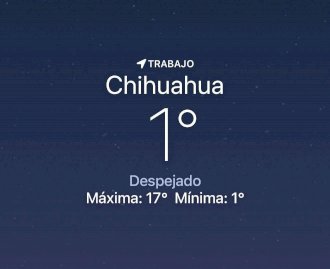 Amanece fresco y despejado con temperatura de 1 grados centígrados 