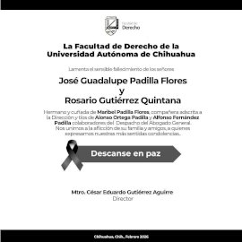 Lamenta Uach muerte de pareja en choque de la 20 de Noviembre