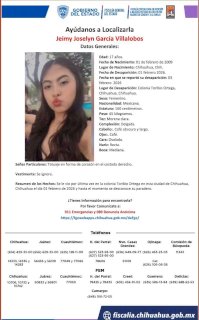 Buscan a jovencita desaparecida en la colonia Toribio Ortega