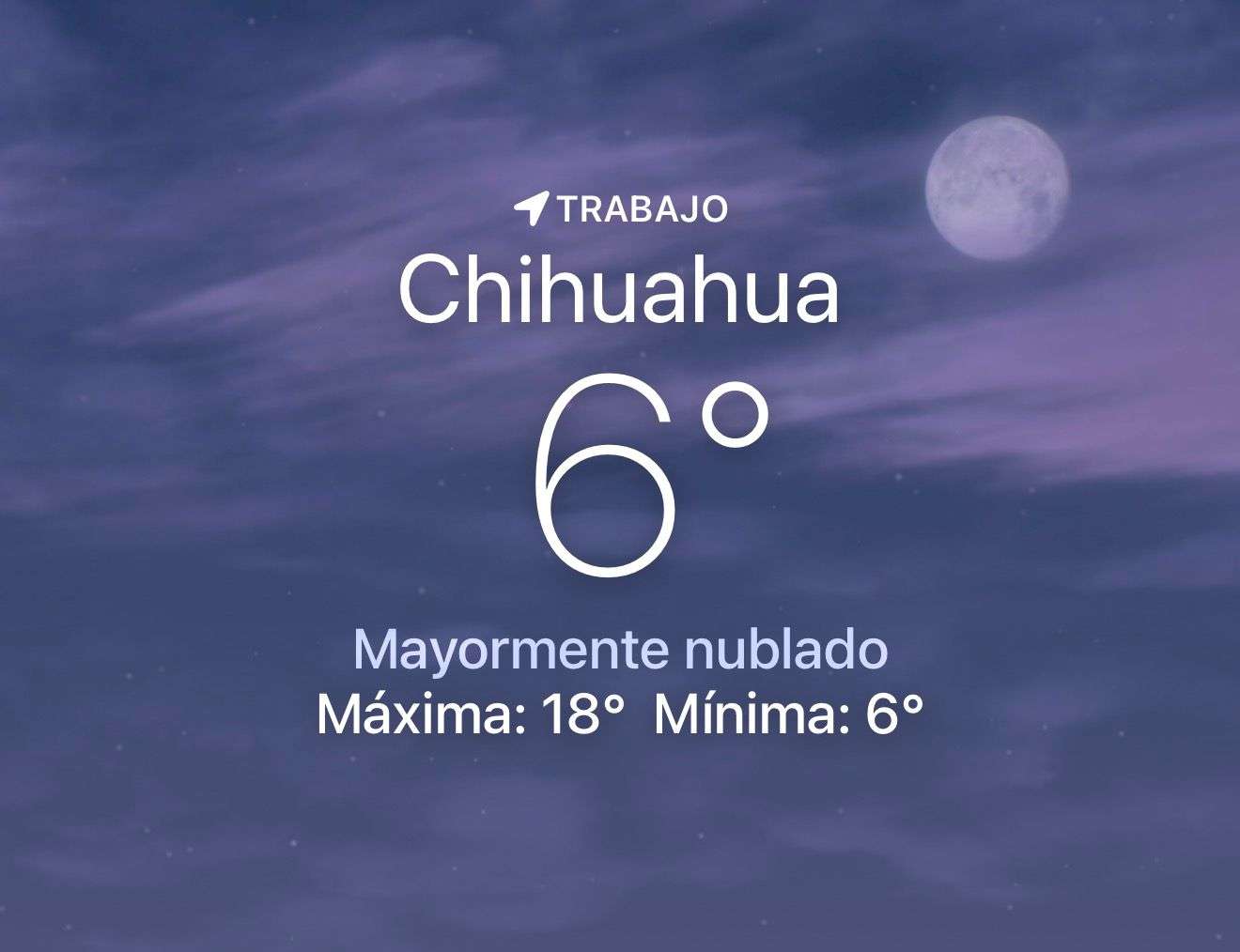 Amanece fresco con temperatura de 6 grados centígrados 