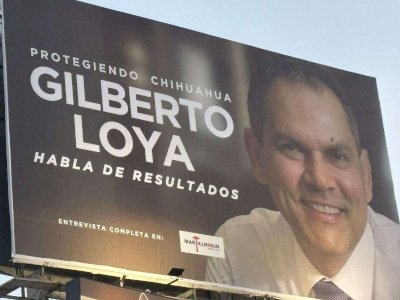 Instalan espectaculares de Gilberto Loya en la ciudad 