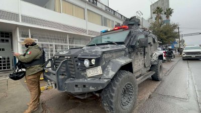 Despliegan fuerte operativo en la FGR por detenidos en Guachochi