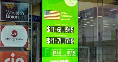 Baja el dólar a $17.95 en casa de cambio Camnosa
