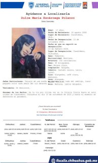 Buscan a jovencita desaparecida en ciudad Cuauhtémoc