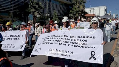 Exigen justicia por Jesús Antonio de la O en marcha minera