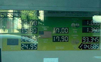 Baja ligeramente cotización de dólar en casa de cambio Camnosa