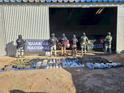 Incauta Ejército y Guardia Nacional armamento y vehículos en Namiquipa