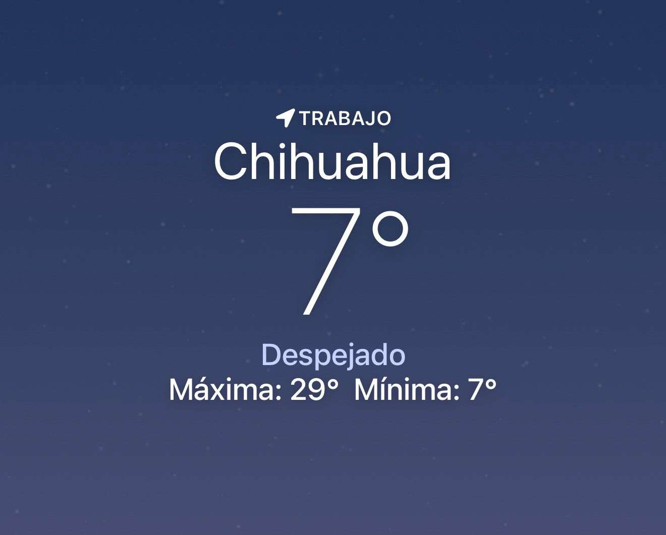 Amanece despejado con temperatura de 7 grados centígrados 