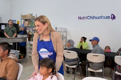 Inaugura Maru Campos primer comedor comunitario en Meoqui