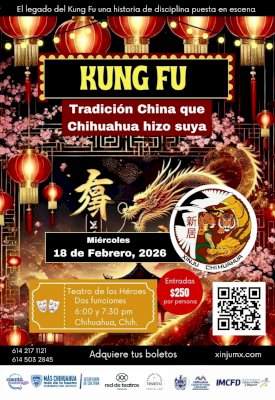 Invitan al espectáculo Kung Fu Wushu en el Teatro de los Héroes