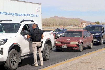 Colocan filtros de revisión en carretera Chihuahua-Aldama 
