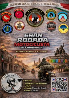 Invitan a rodada motociclista por el mes del Ejército en Chihuahua 