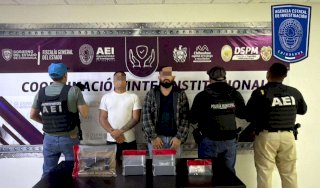 Caen en flagrancia armados y con droga en la colonia Villa Nueva 