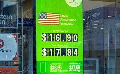 Sube el dólar a $17.84 en Banco Azteca