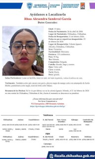 Desaparece jovencita en la colonia Ignacio Allende