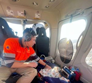 Trasladan por aire a bebé de 2 meses por emergencia cardíaca