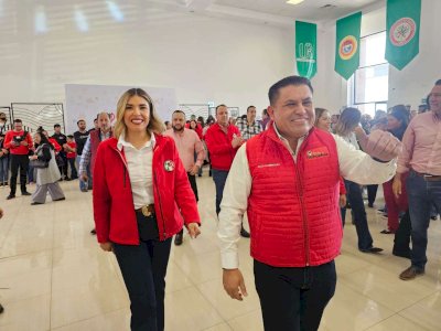 Formalizan registro Alex Domínguez y Janet Montes en el PRI Estatal