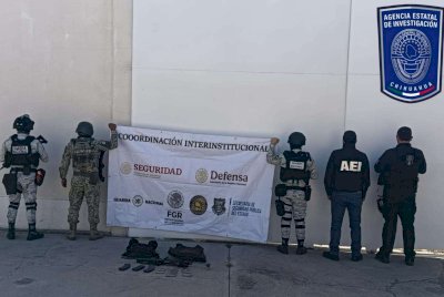 Aseguran fusil y cartuchos durante operativo en Guadalupe y Calvo