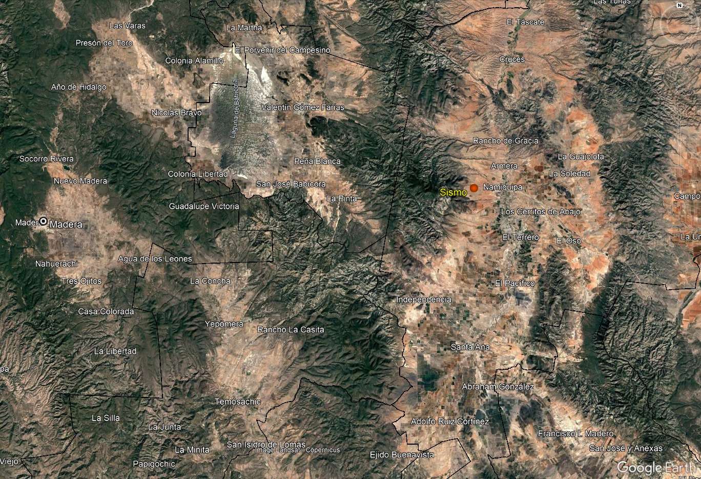 Sacude sismo de magnitud 3.8 a Namiquipa