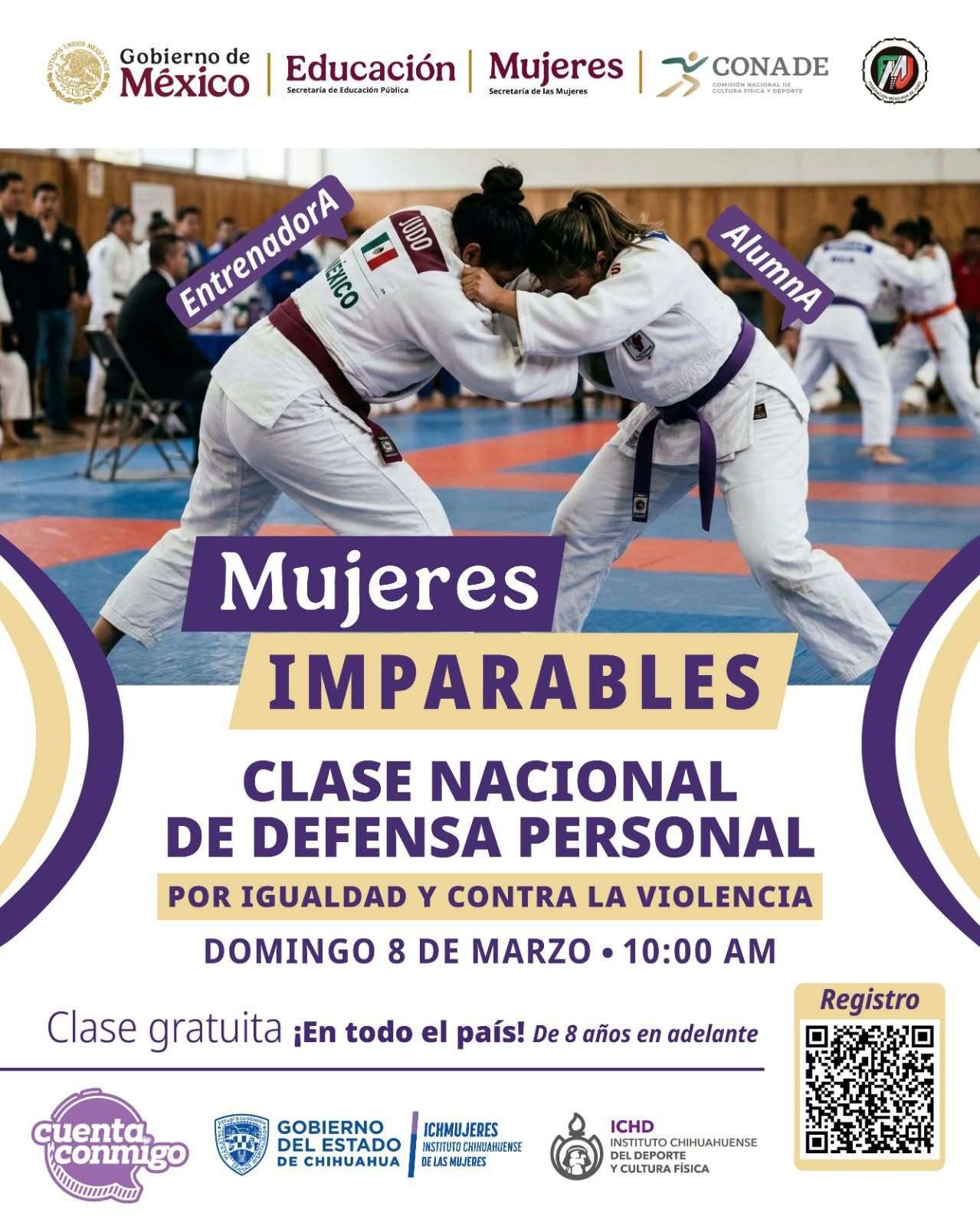 Invitan a Clase de Defensa Personal Mujeres Imparables este 8 de Marzo