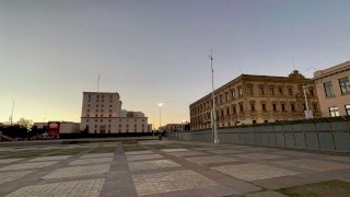 Amanece el centro blindado por marcha del 8M
