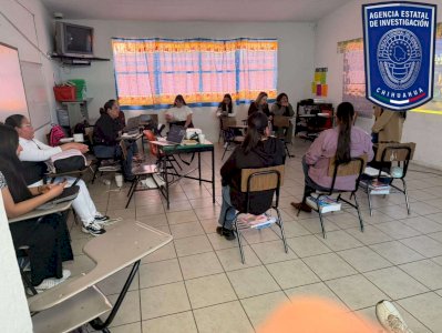 Imparten charlas de concientización en escuela Jesús Coello Avendaño en Parral