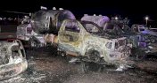 Consume incendio siete pipas de gas en Aldama