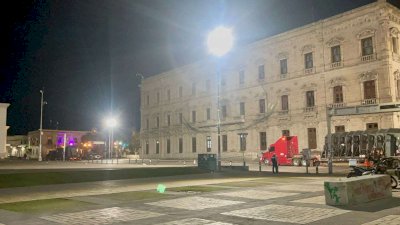 Queda libre el centro luego del retiro total del blindaje metálico