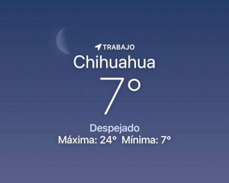 Se espera despejado con temperatura de 7 grados centígrados 