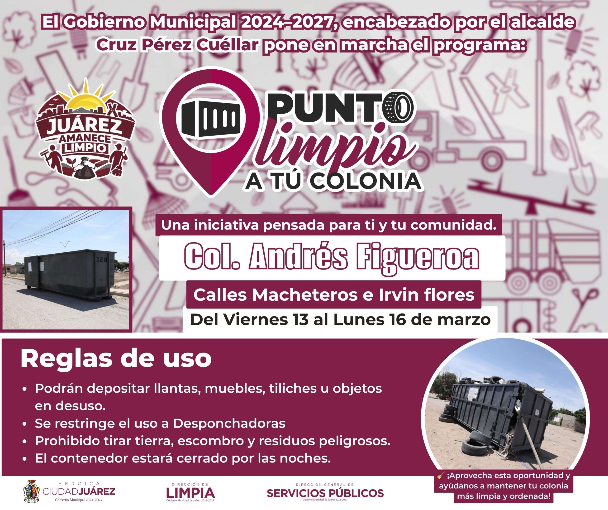 Instalan 4 nuevos puntos limpios en la ciudad 