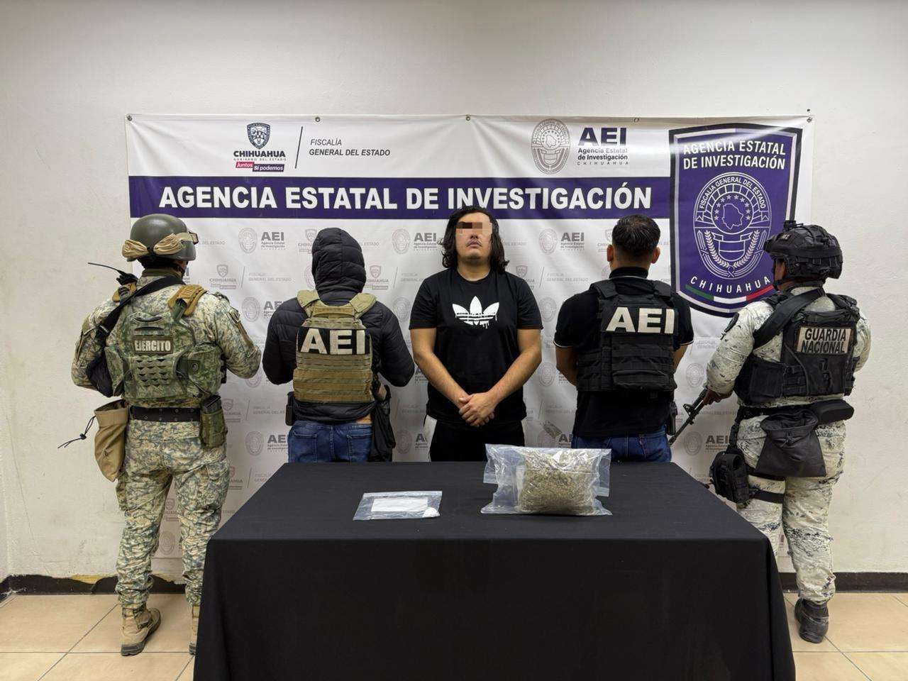 Lo detienen con mariguana y cocaína 